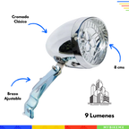 Faro Bicicleta Cromado Led Vintage MyBikeMx Urban
