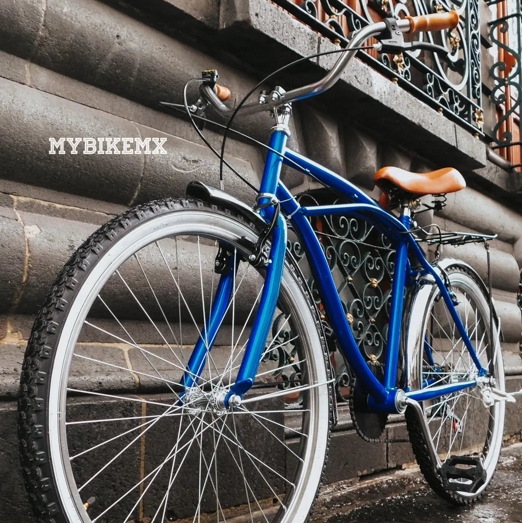 Bicicleta Vintage Urbana Modelo Azul Crusier Personalizada y Accesorios MyBikeMx