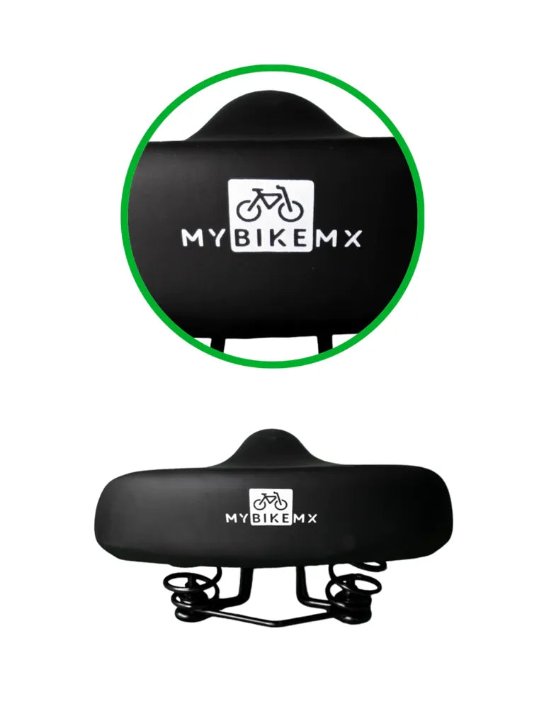 Asiento Para Bicicleta Ancho Acolchado Cómodo Anti-impacto Mybikemx