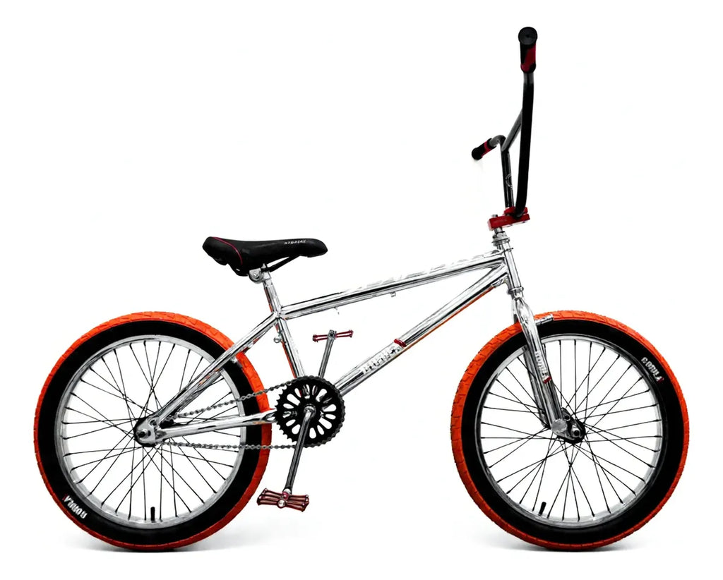 Bicicleta BMX Mybikemx 20 Para Acrobacias Color Cromo