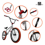 Bicicleta BMX Mybikemx 20 Para Acrobacias Color Cromo