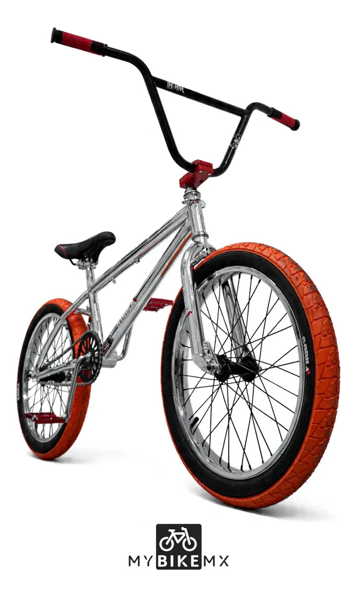 Bicicleta BMX Mybikemx 20 Para Acrobacias Color Cromo