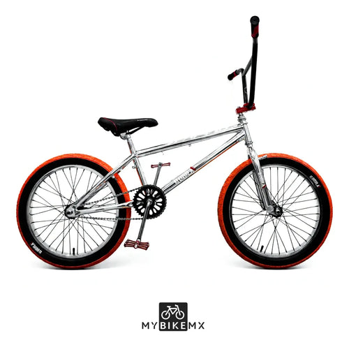Bicicleta BMX Mybikemx 20 Para Acrobacias Color Cromo