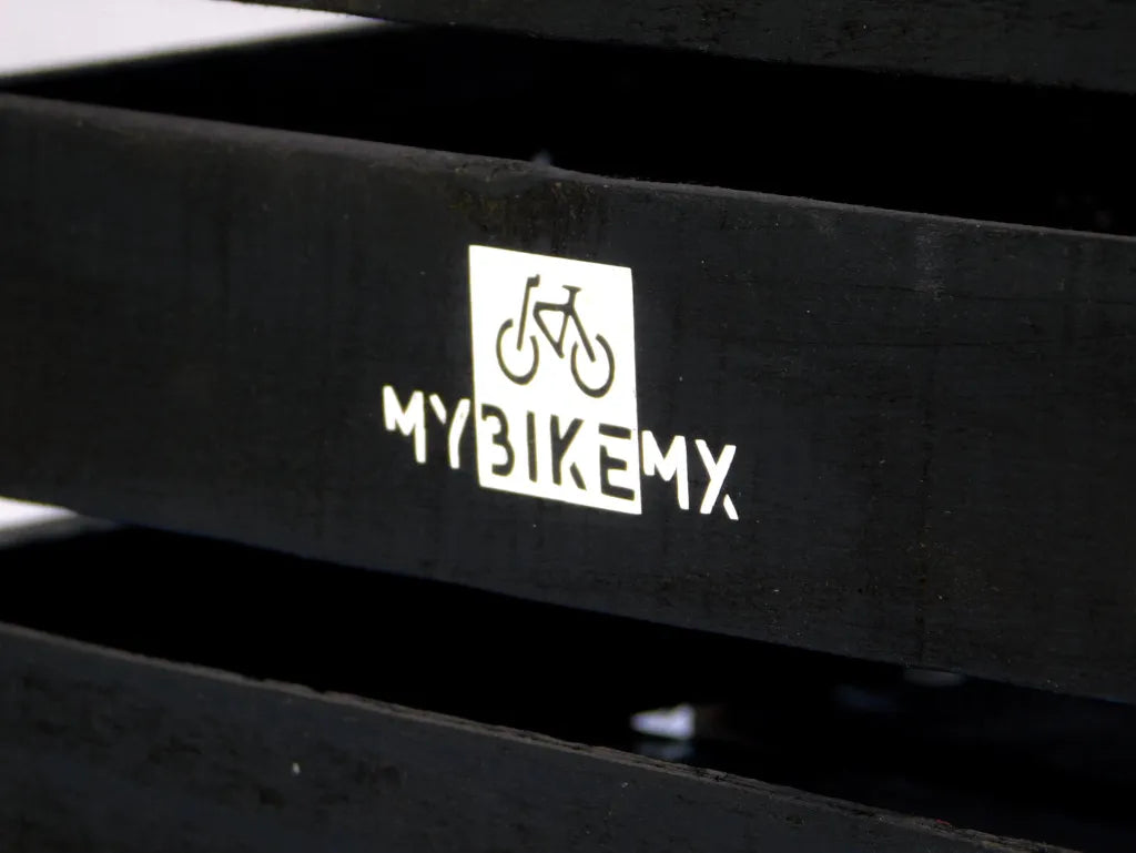 Caja de Carga Trasera para Bicicleta Madera en Colores con Liga de Ajuste Mybikemx