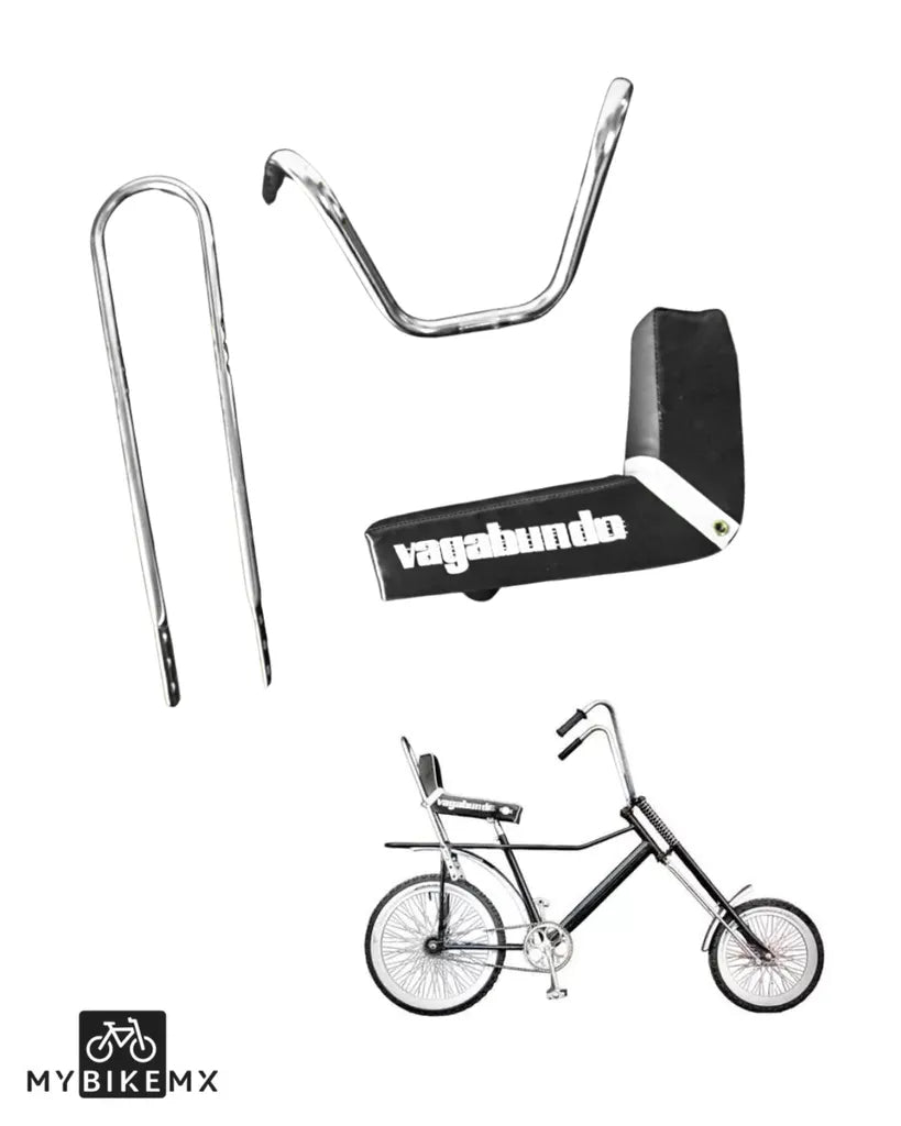Kit Asiento Respaldo Manubrio Para Bicicleta Mini Vagabundo