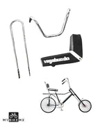 Kit Asiento Respaldo Manubrio Para Bicicleta Mini Vagabundo