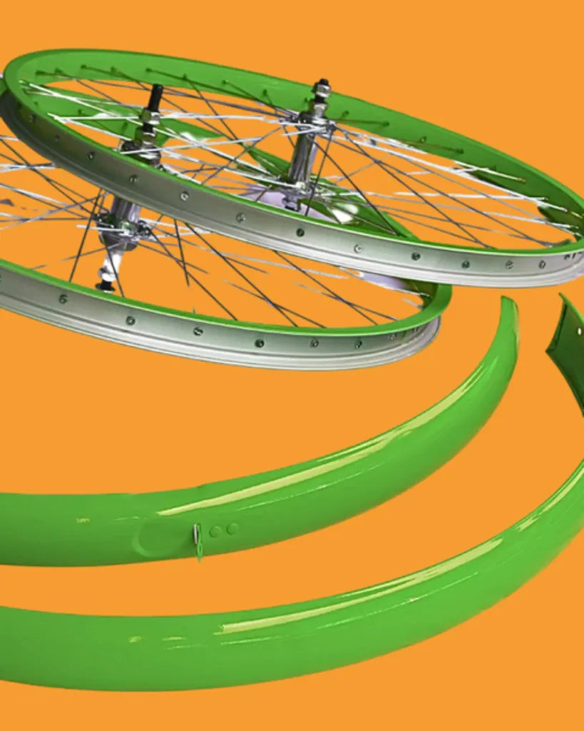 Kit Salpicaderas y Rines Piñon Libre Colores Para Bicicleta Todas las Medidas