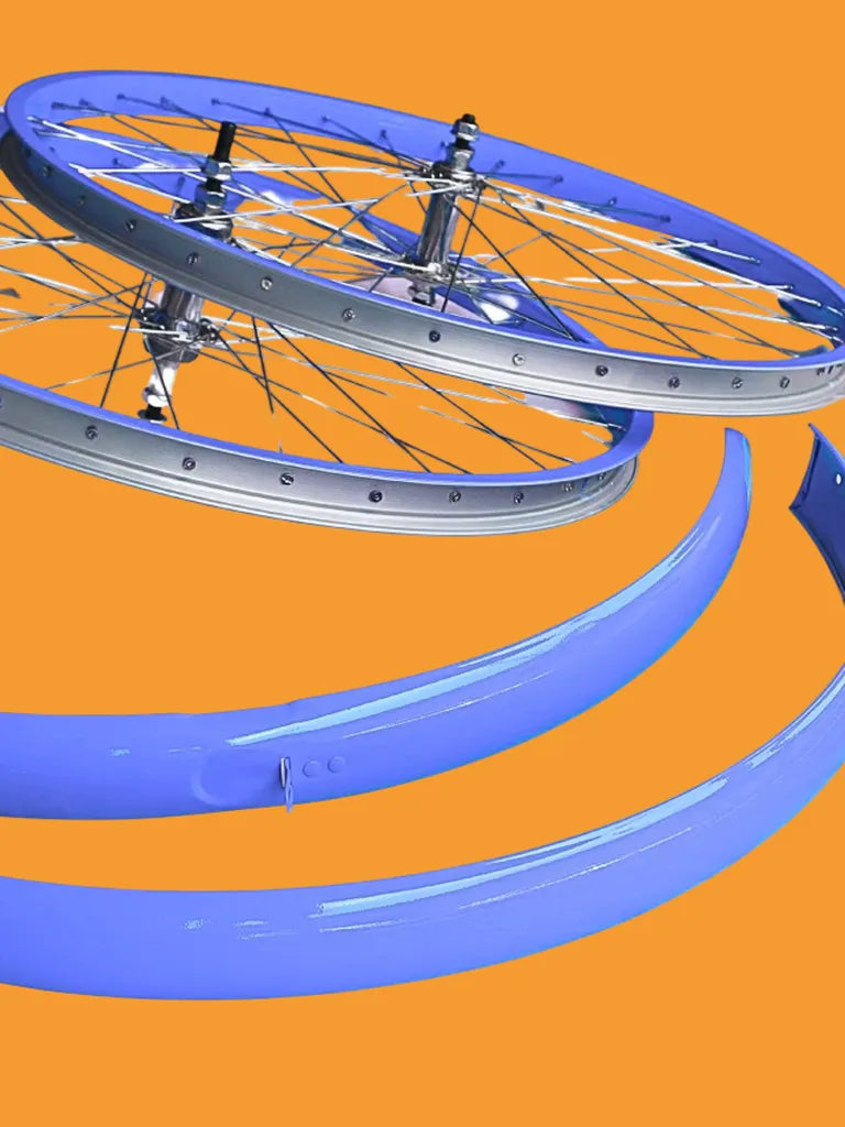 Kit Salpicaderas y Rines Piñon Libre Colores Para Bicicleta Todas las Medidas