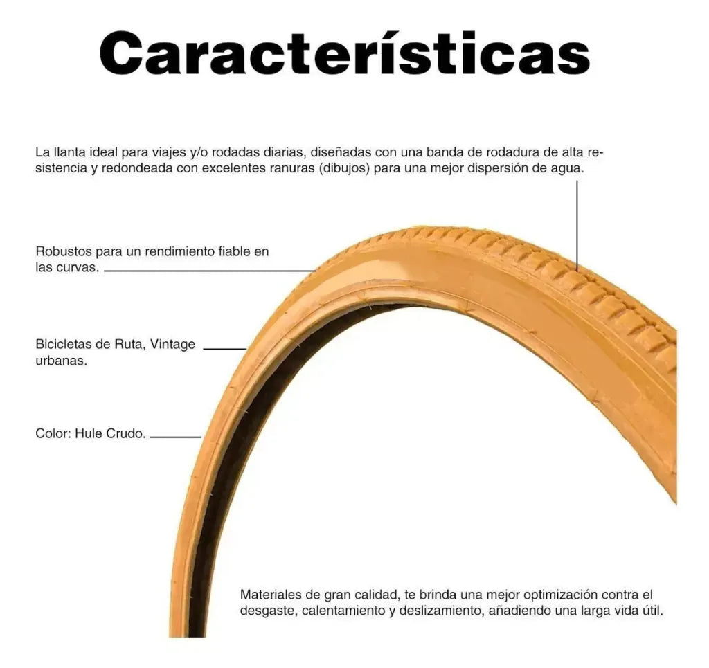 Llanta para Bicicleta Clásica Rodada 28 Color Camel