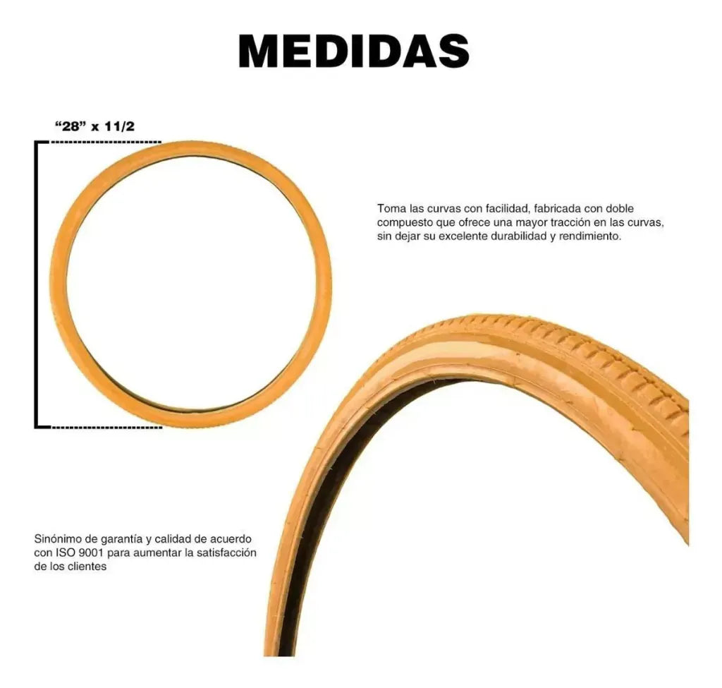 Llanta para Bicicleta Clásica Rodada 28 Color Camel