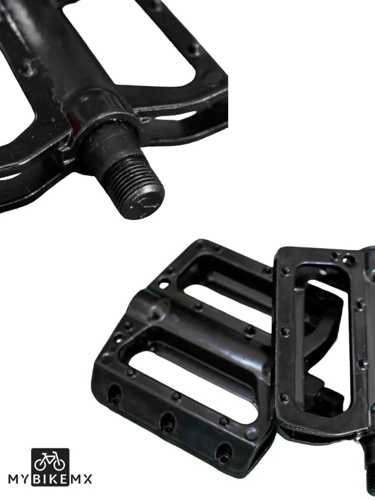 Pedales Para Bicicleta Montaña Bmx 9/16 Aluminio Con Reflejante Lateral MyBikeMx