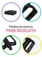 Pedales Para Bicicleta Montaña Bmx 9/16 Aluminio Con Reflejante Lateral MyBikeMx