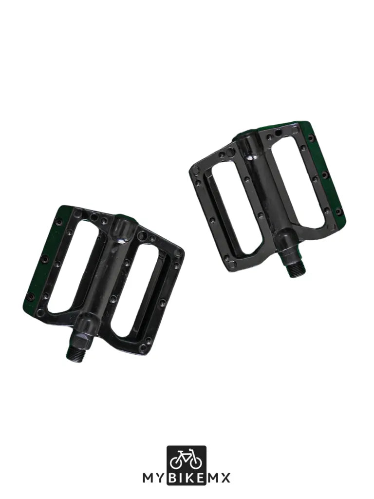 Pedales Para Bicicleta Montaña Bmx 9/16 Aluminio Con Reflejante Lateral MyBikeMx