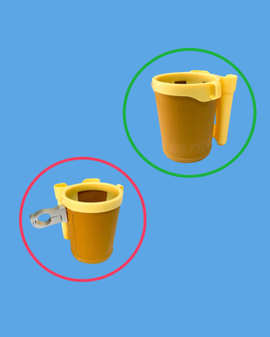 Porta Vaso Y Celular Para Bicicleta Vintage Café