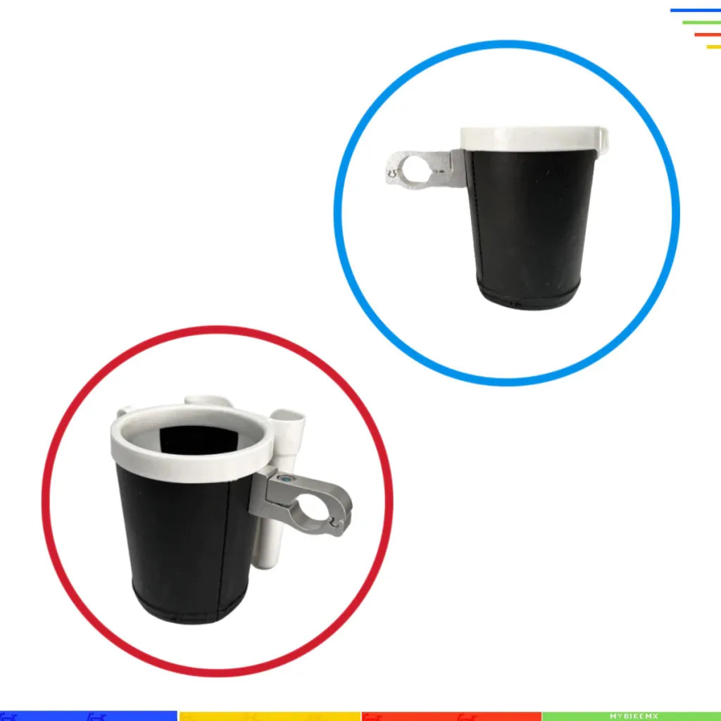Porta Vaso Y Celular Para Bicicleta Vintage Negro con Blanco MyBikemx