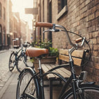 Kit Asiento + Puños para Bicicleta Urbana | MyBikeMX | Color Café | Estilo Vintage